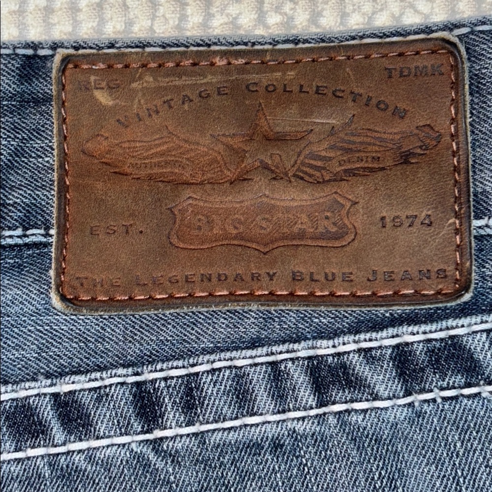Buckle Big Star Union Vintage Collection Blue Jeans Leather Label, 30 Reg, EUC - Picture 6 of 16